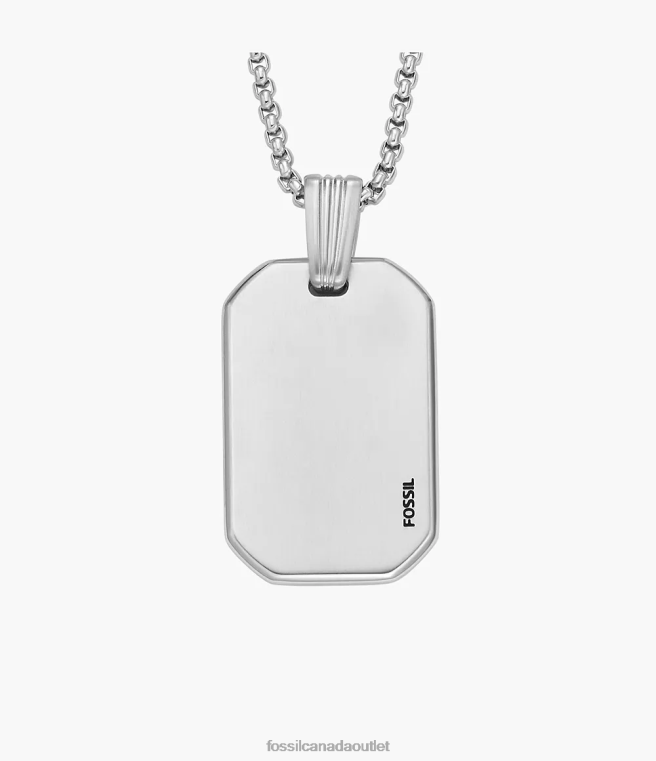 Fossil Jewelry Men Silver-Tone Drew Stainless Steel Chain Necklace D2VPL1914