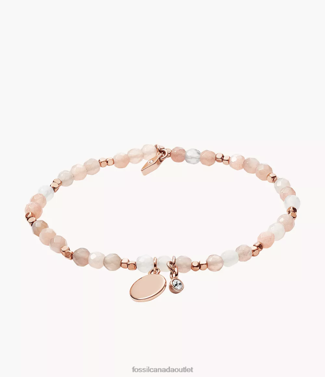 Fossil Jewelry Women Beige Georgia Moonstone Bracelet D2VPL1007