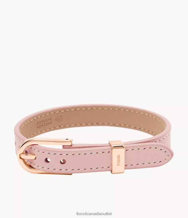 Fossil Jewelry Women Blush Heritage D-Link Leather Strap Bracelet D2VPL1254