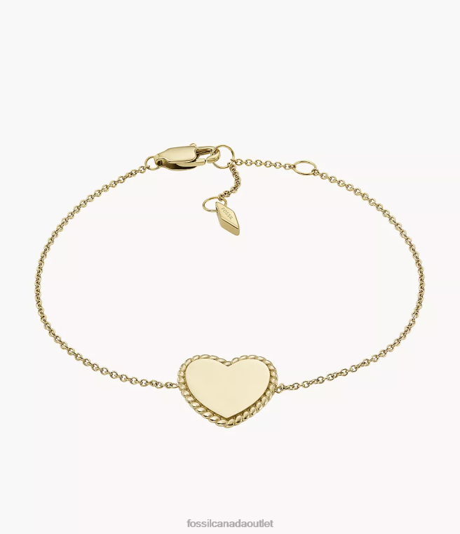 Fossil Jewelry Women Gold-Tone Drew Stainless Steel Station Bracelet D2VPL1012