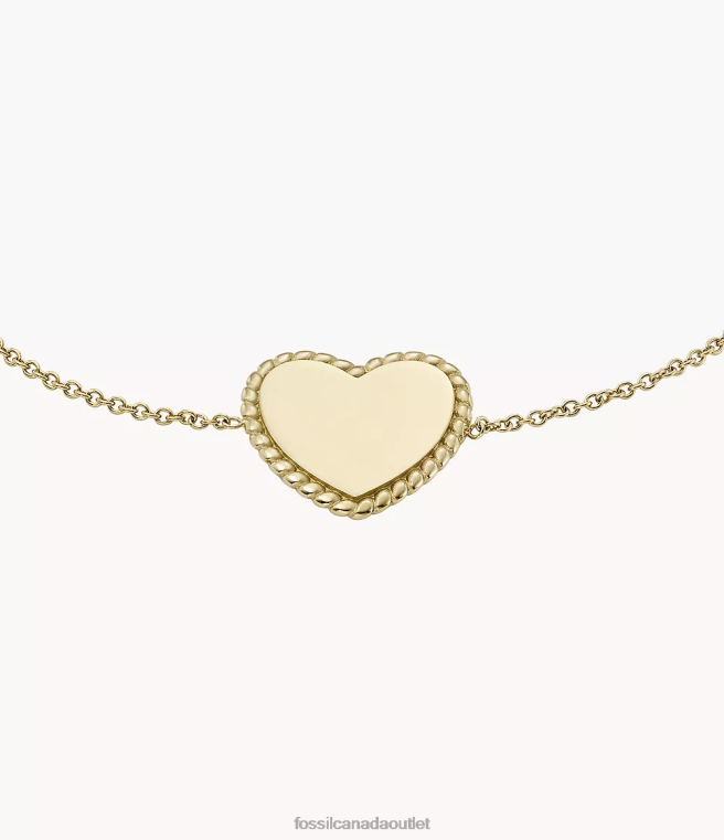 Fossil Jewelry Women Gold-Tone Drew Stainless Steel Station Bracelet D2VPL1012