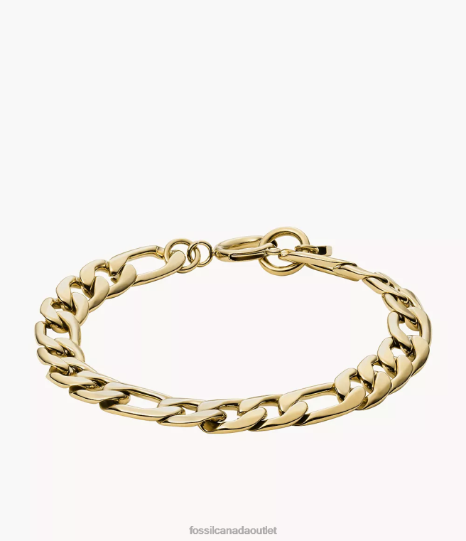 Fossil Jewelry Women Gold-Tone Rowan Oh So Charming Stainless Steel Chain Bracelet D2VPL1126