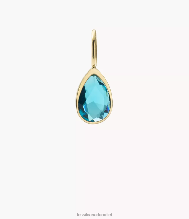 Fossil Jewelry Women Blue-Tone Corra Oh So Charming December Birthstone Charm D2VPL1163