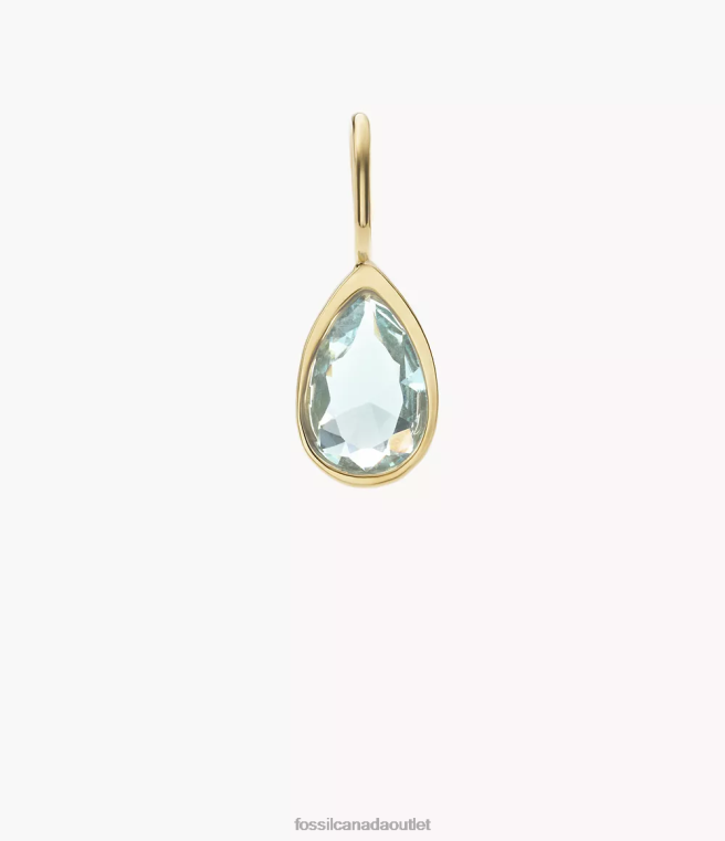 Fossil Jewelry Women Blue-Tone Corra Oh So Charming March Birthstone Charm D2VPL1210