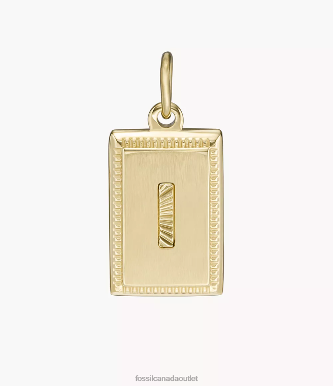 Fossil Jewelry Women Gold-Tone Oh So Charming Stainless Steel Initial Charm D2VPL1211