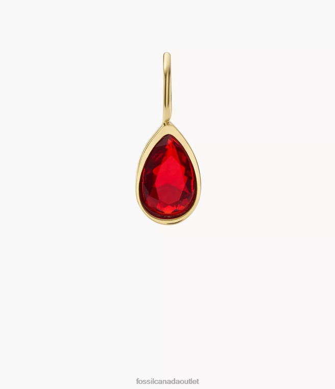 Fossil Jewelry Women Red-Tone Corra Oh So Charming January Birthstone Charm D2VPL1249