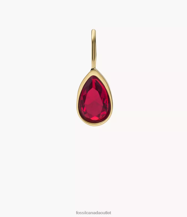 Fossil Jewelry Women Red-Tone Corra Oh So Charming July Birthstone Charm D2VPL1184
