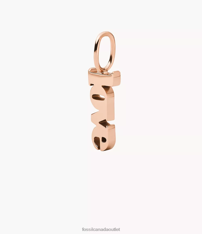 Fossil Jewelry Women Rose Gold-Tone Corra Oh So Charming Stainless Steel Charm D2VPL1231