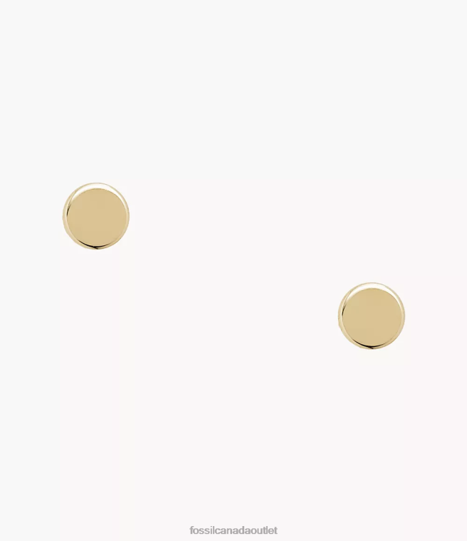 Fossil Jewelry Women Gold-Tone All Stacked Up Stainless Steel Stud Earrings D2VPL1035