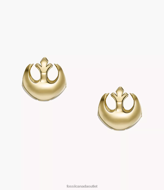 Fossil Jewelry Women Gold-Tone Star Wars Resistance Stainless Steel Hoop Earrings D2VPL1048