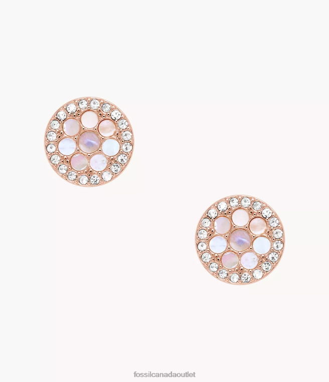 Fossil Jewelry Women Mother-of-Pearl Val Mosaic Stud Earring D2VPL1059