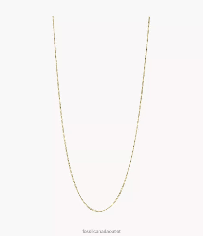 Fossil Jewelry Women Gold-Tone Corra Oh So Charming Short Stainless Steel Chain Necklace D2VPL1122