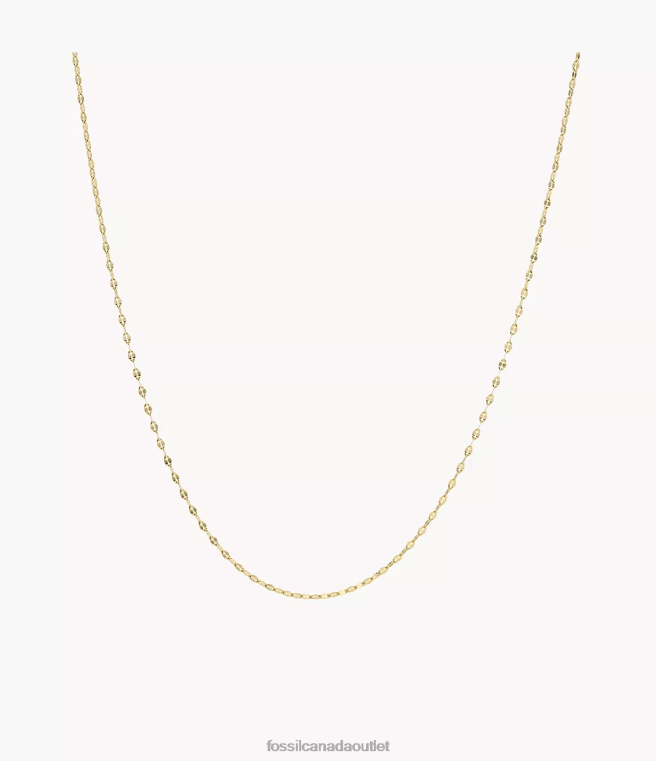Fossil Jewelry Women Gold-Tone Corra Oh So Charming Stainless Steel Chain Necklace D2VPL933