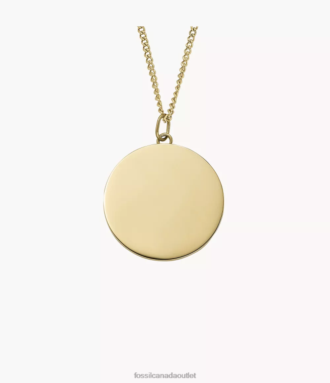 Fossil Jewelry Women Gold-Tone Drew Stainless Steel Pendant Necklace D2VPL921