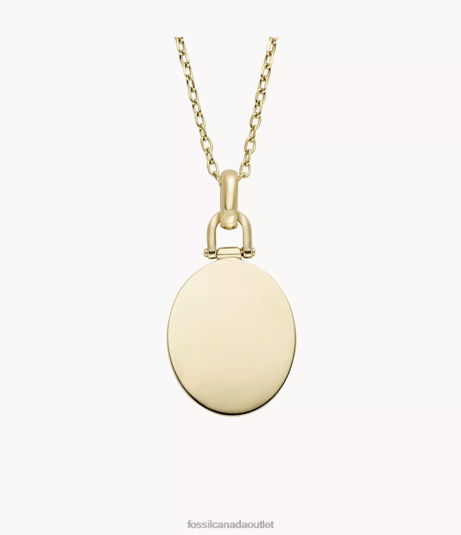 Fossil Jewelry Women Gold-Tone Drew Stainless Steel Pendant Necklace D2VPL942