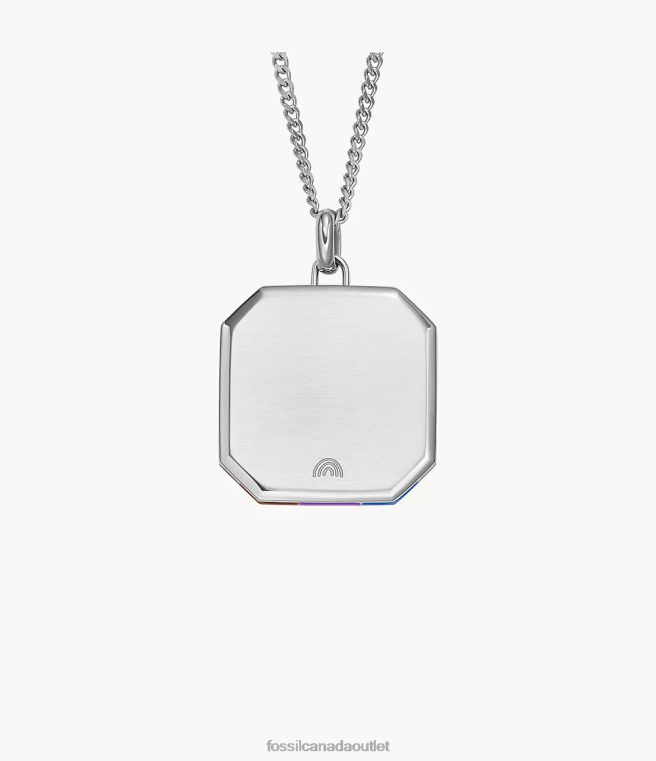 Fossil Jewelry Women Multi Pride Stainless Steel Chain Necklace D2VPL896