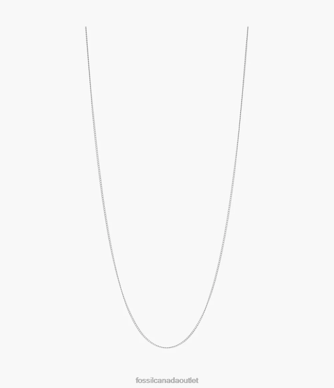 Fossil Jewelry Women Silver-Tone Corra Oh So Charming Short Stainless Steel Chain Necklace D2VPL1162