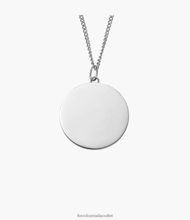 Fossil Jewelry Women Silver-Tone Drew Stainless Steel Pendant Necklace D2VPL908