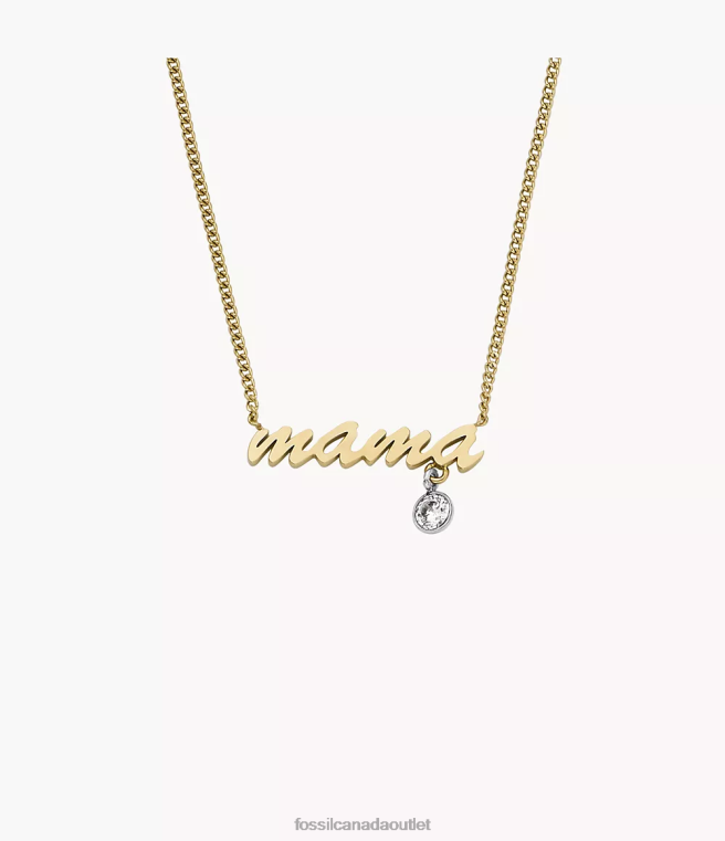Fossil Jewelry Women Two-Tone Sadie Name Necklace Stainless Steel Chain Necklace D2VPL945