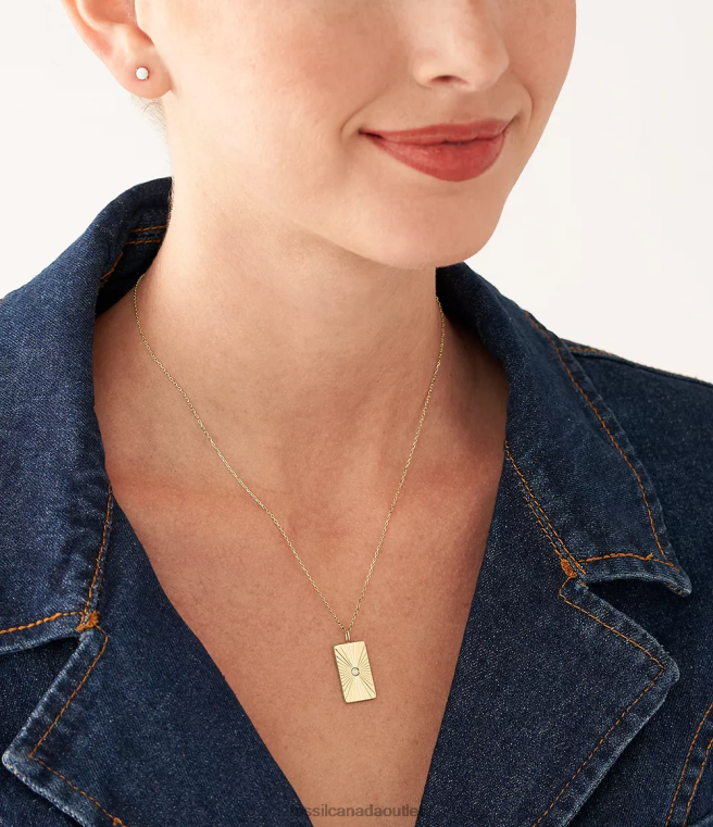 Fossil Jewelry Women Gold-Tone Celestial Opals Synthetic Opal Necklace and Earrings Set D2VPL1218