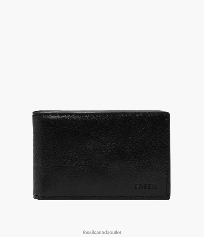 Fossil Wallet Men Black Andrew Front Pocket Bifold D2VPL1694