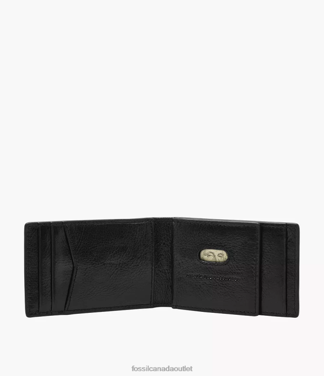 Fossil Wallet Men Black Andrew Front Pocket Bifold D2VPL1694
