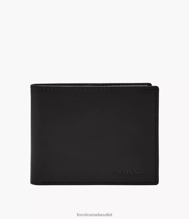 Fossil Wallet Men Black Derrick RFID Passcase D2VPL1689