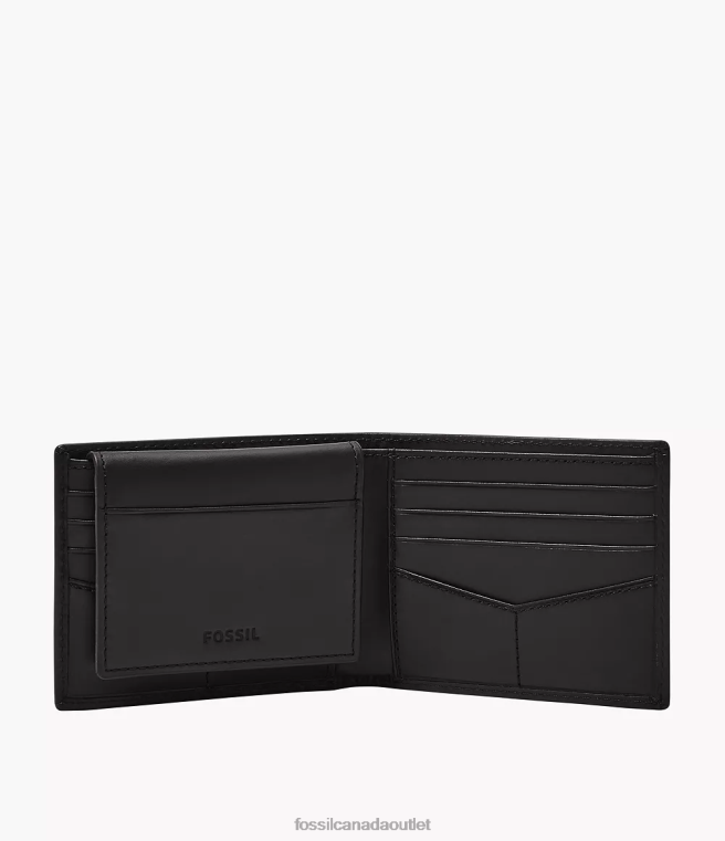 Fossil Wallet Men Black Derrick RFID Passcase D2VPL1689