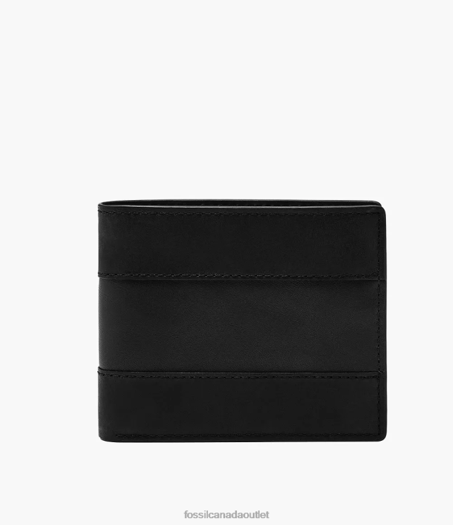 Fossil Wallet Men Black Everett Bifold with Flip ID D2VPL1670