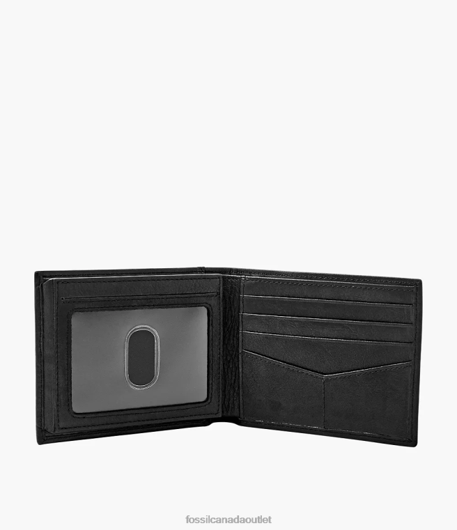 Fossil Wallet Men Black Ingram RFID Bifold with Flip ID D2VPL1666