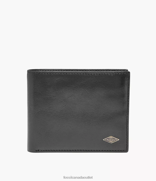 Fossil Wallet Men Black Ryan RFID Flip ID Bifold D2VPL1688