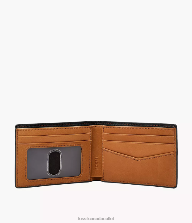 Fossil Wallet Men Black Steven Front Pocket Bifold D2VPL1692