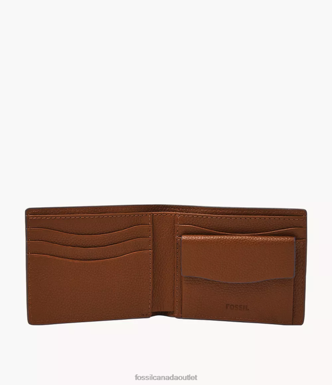 Fossil Wallet Men Brown Anderson Coin Pocket Bifold D2VPL1704