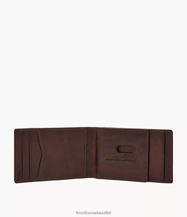 Fossil Wallet Men Brown Andrew Front Pocket Bifold D2VPL1837