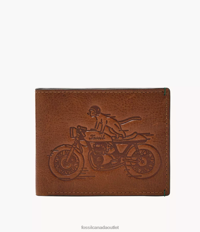 Fossil Wallet Men Brown Bronson Bifold with ID D2VPL1667
