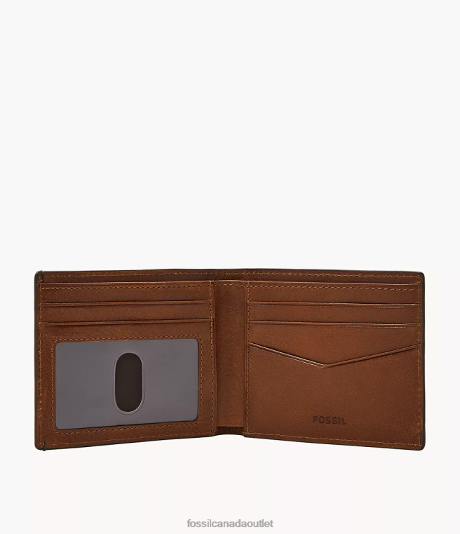 Fossil Wallet Men Brown Bronson Bifold with ID D2VPL1667