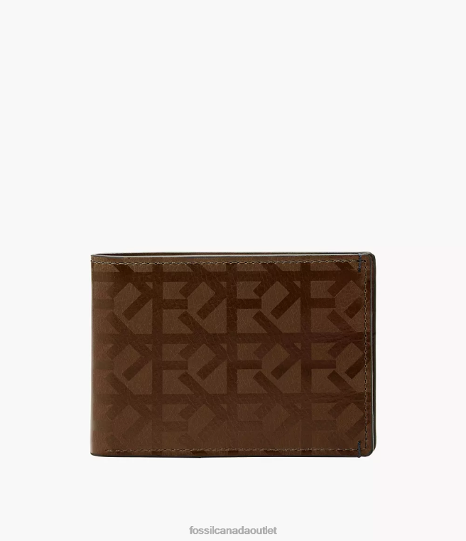 Fossil Wallet Men Brown Bronson Front Pocket Bifold D2VPL1819