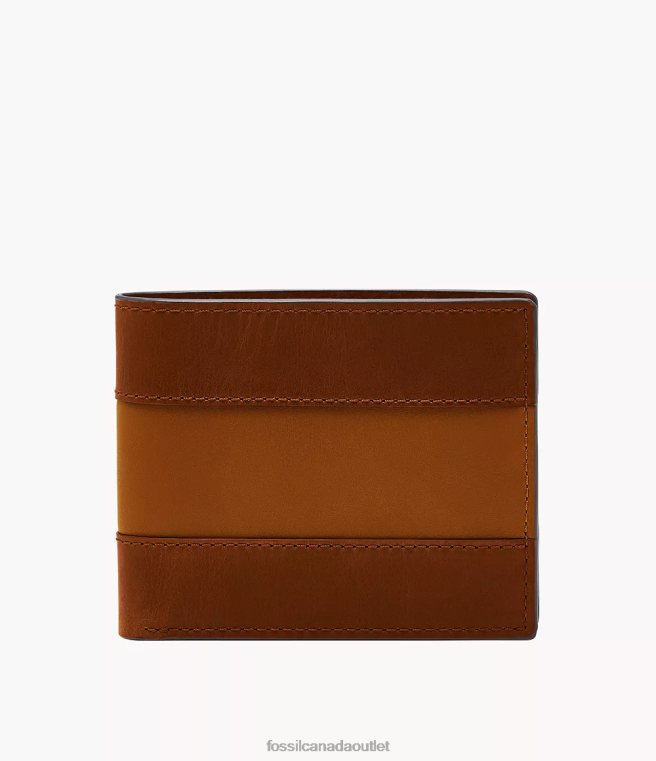 Fossil Wallet Men Brown Everett Bifold with Flip ID D2VPL1678