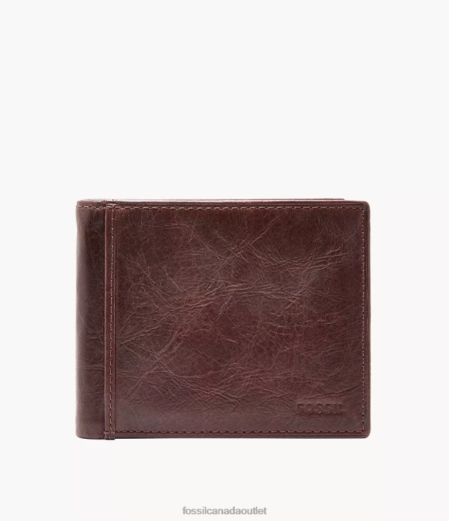Fossil Wallet Men Brown Ingram RFID Bifold with Flip ID D2VPL1664