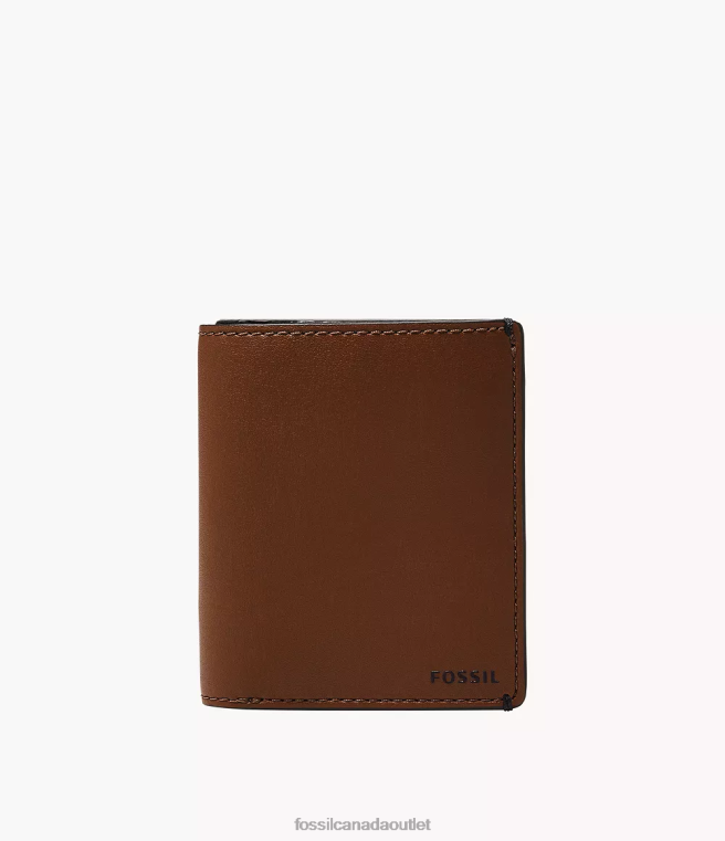 Fossil Wallet Men Brown Joshua Cactus Leather Front Pocket Wallet D2VPL1683