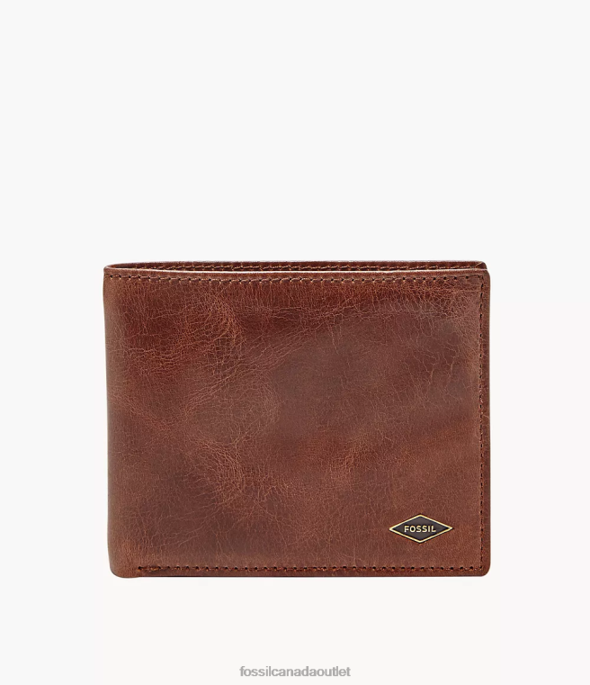Fossil Wallet Men Brown Ryan RFID Flip ID Bifold D2VPL1665