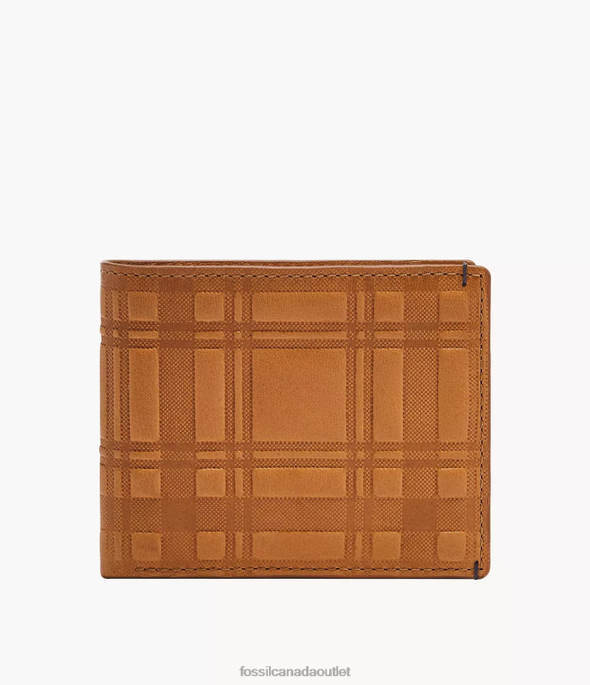 Fossil Wallet Men Camel Bronson Bifold D2VPL1793
