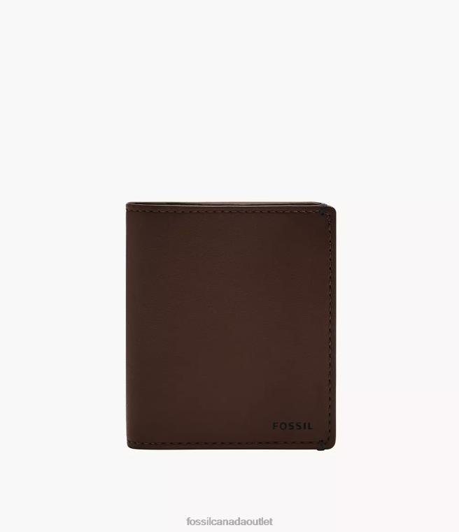 Fossil Wallet Men Dark Brown Joshua Coin Pocket Bifold D2VPL1828