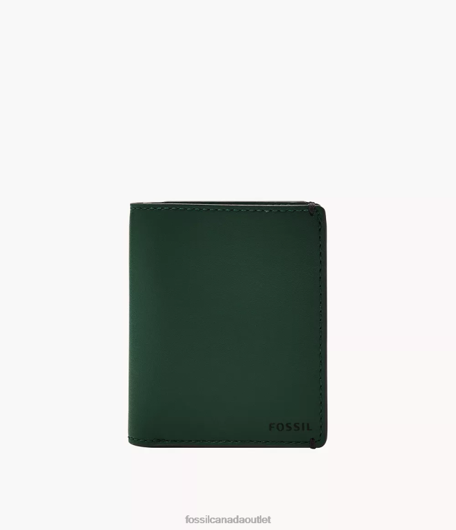 Fossil Wallet Men Green Joshua Coin Pocket Bifold D2VPL1836