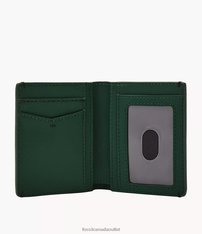Fossil Wallet Men Green Joshua Front Pocket Bifold D2VPL1827