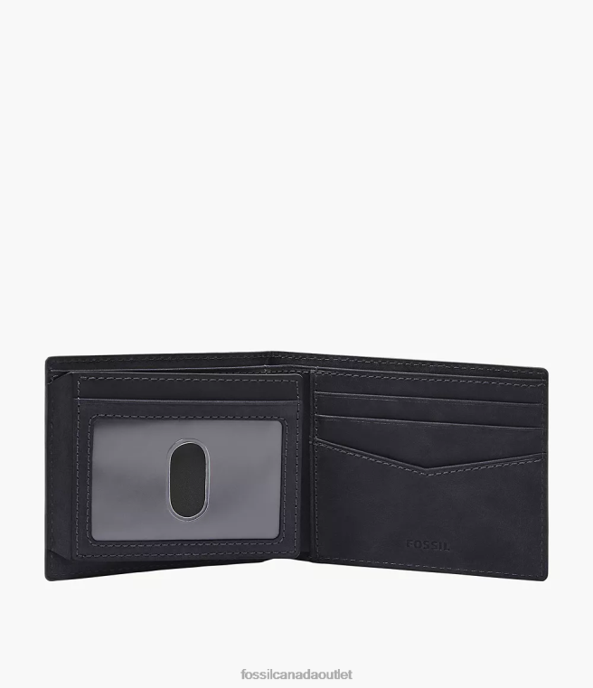 Fossil Wallet Men Navy Everett Bifold with Flip ID D2VPL1672