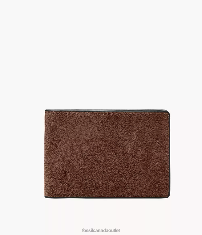 Fossil Wallet Men Red Steven Front Pocket Bifold D2VPL1687