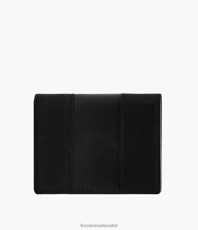Fossil Wallet Men Black Everett Card Case Bifold D2VPL1698
