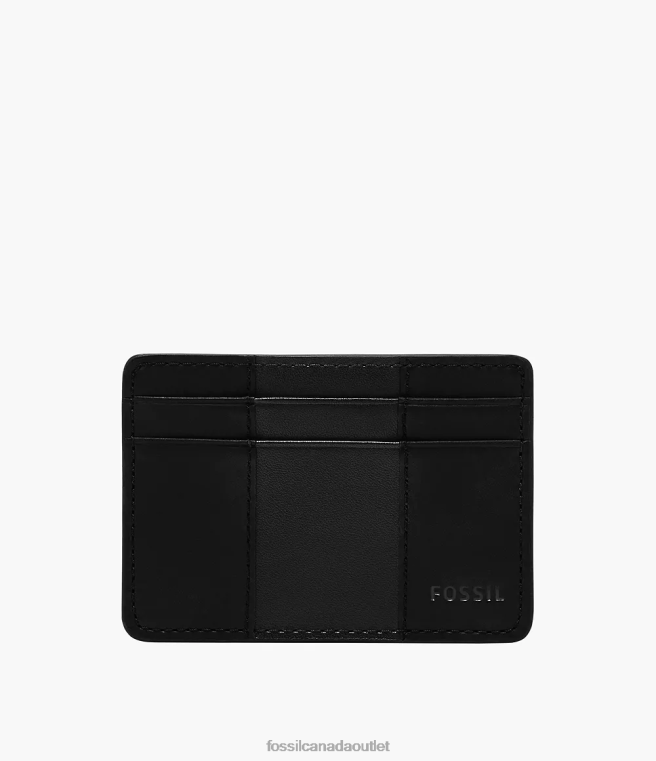 Fossil Wallet Men Black Everett Card Case D2VPL1731