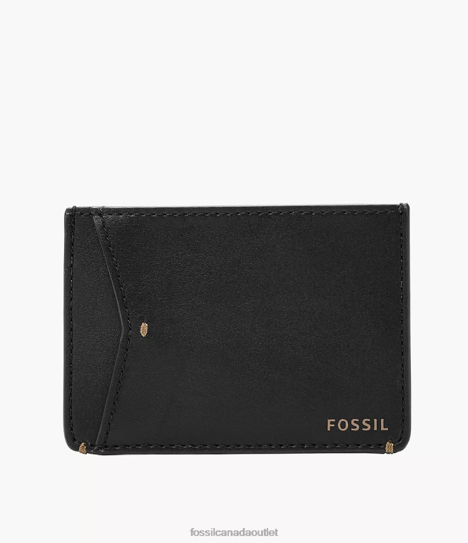 Fossil Wallet Men Black Joshua Cactus Leather Card Case D2VPL1740